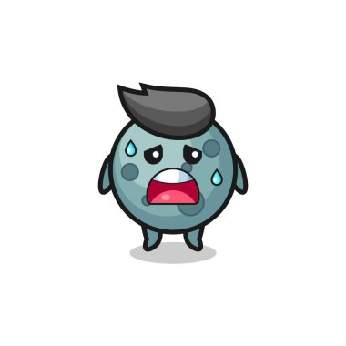 Asteroitin yorgunluk karikatürü, şirin tasarım.