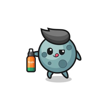 Sivrisinek savar taşıyan sevimli asteroit, şirin bir tasarım.