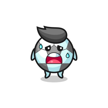 Futbolun yorgunluk karikatürü, şirin tasarım.