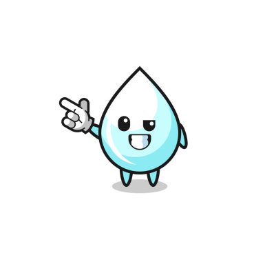 Süt damlası maskotu sol üst tarafı gösteriyor, şirin tasarım.