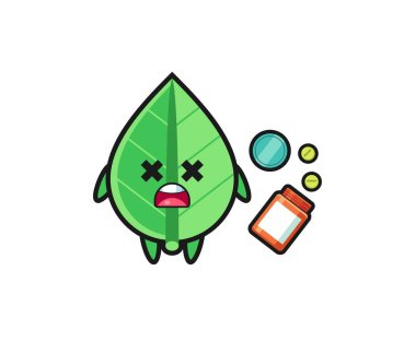 Aşırı doz yaprak karakteri, şirin tasarım