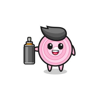 Grafiti bombacısı olarak şirin soğan halkaları, şirin bir tasarım.