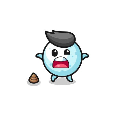 Kar topu dünyası kakayla karşılaştığına şaşırdı, şirin tasarım.