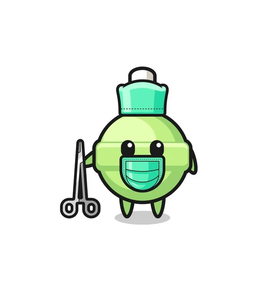 Surgeon Lollipop Mascot Character Cute Design — 图库矢量图片