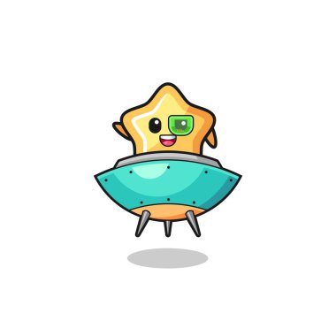 Geleceğin uzay gemisine binen yıldız çizgi filmi, şirin bir tasarım.