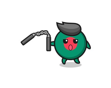 Bangladeş bayrağını mınçıka kullanarak karikatür