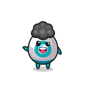 roket karakteri, afro çocuk rolünde, şirin tasarım.