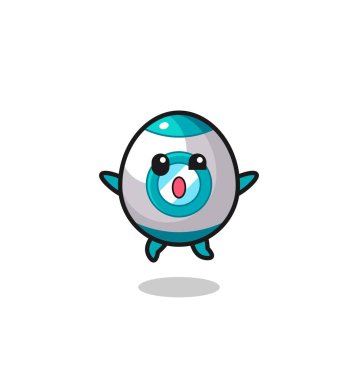 Roket karakteri atlama hareketi, şirin tasarım