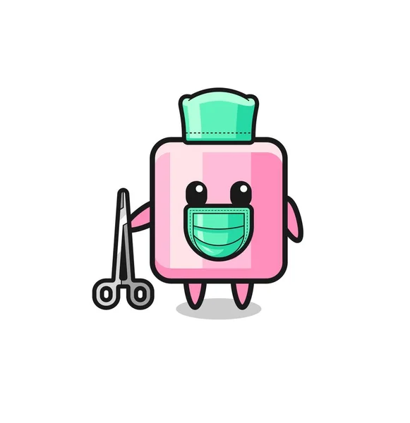 Surgeon Marshmallow Mascot Characte — Διανυσματικό Αρχείο