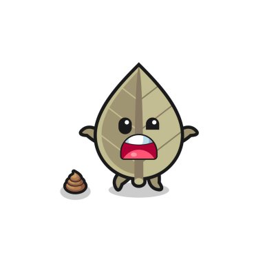 Kurumuş yaprak. Toprak kakayla karşılaştığına şaşırmış. Şirin tasarım.