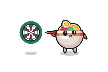 Şirin erişte kasesi dart oynuyor, şirin tasarım.