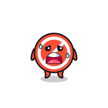 the fatigue cartoon of stop sign , cute design