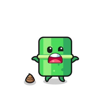 bamboo earth surprised to meet poop , cute design