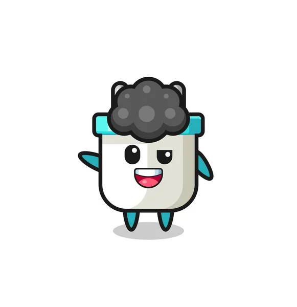 Electric Plug Character Afro Boy Cute Design — Wektor stockowy