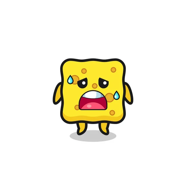 Fatigue Cartoon Sponge Cute Design — Wektor stockowy