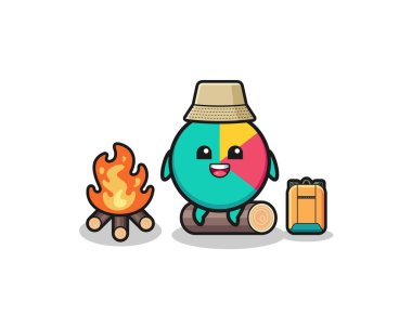 camping illustration of the chart cartoon , cute design