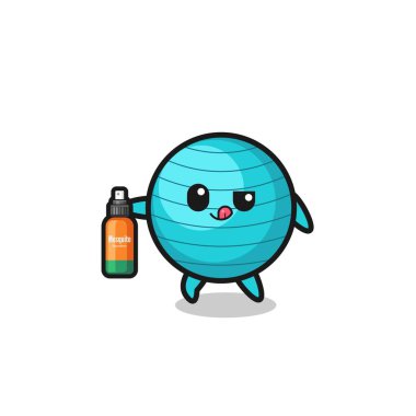 cute exercise ball holding mosquito repellent , cute design