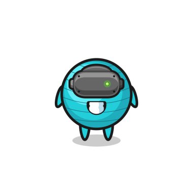 cute exercise ball using VR headset , cute design