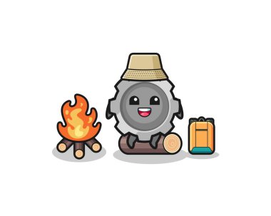 camping illustration of the gear cartoon , cute design