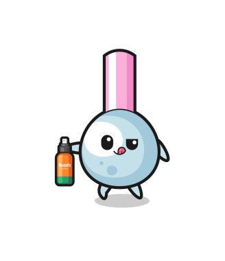 cute cotton bud holding mosquito repellent , cute design