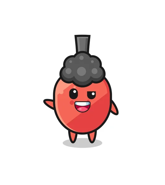 Table Tennis Racket Character Afro Boy Cute Design — Wektor stockowy