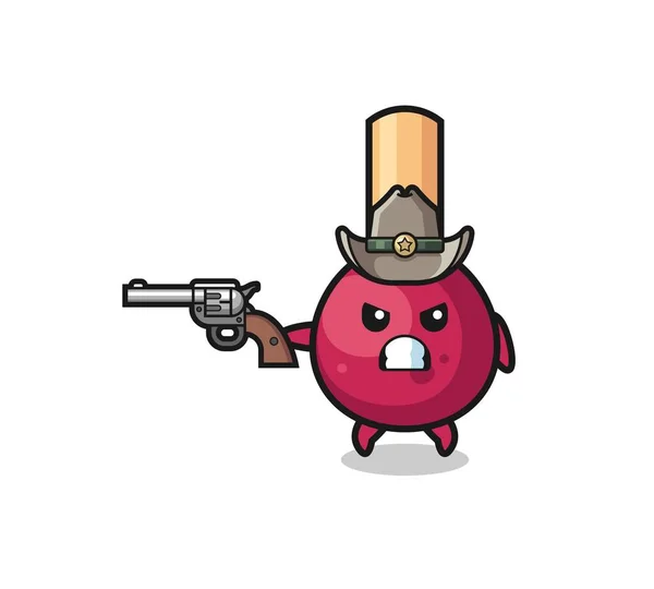 Matches Cowboy Shooting Gun Cute Design — Vetor de Stock