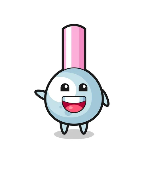 Happy Cotton Bud Cute Mascot Character Cute Design — ストックベクタ