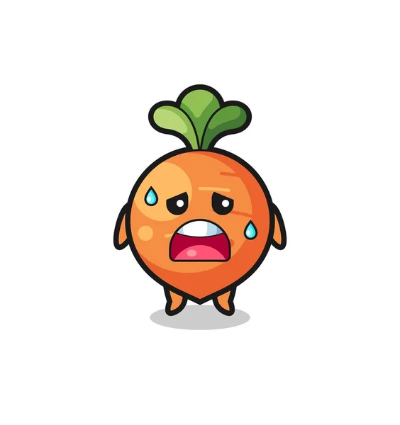 Fatigue Cartoon Carrot Cute Design — Stock Vector