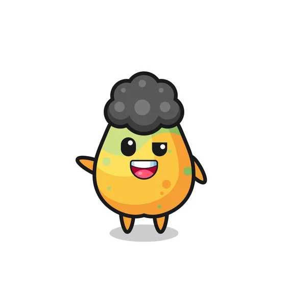 Papaya Character Afro Boy Cute Design — Stock vektor