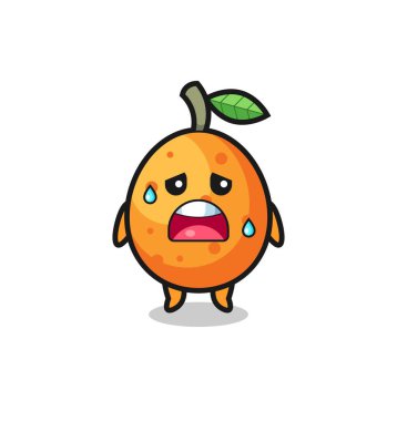 the fatigue cartoon of kumquat , cute design