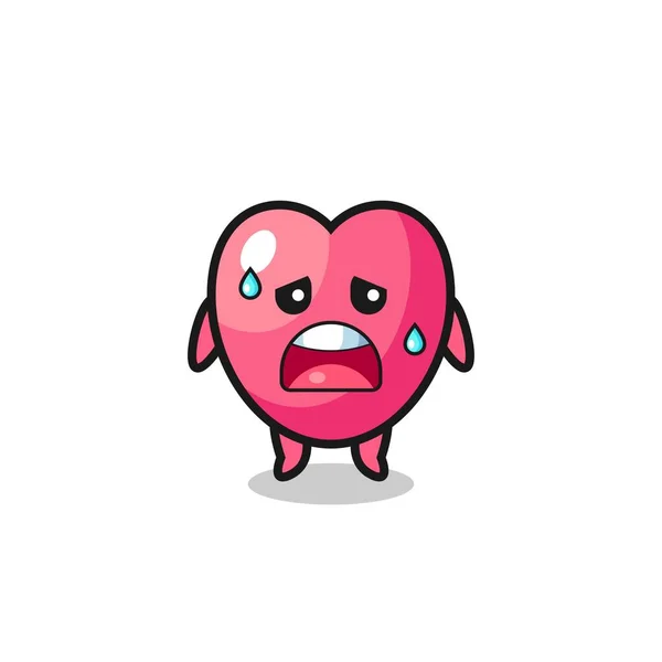Fatigue Cartoon Heart Symbol Cute Design — Stockový vektor