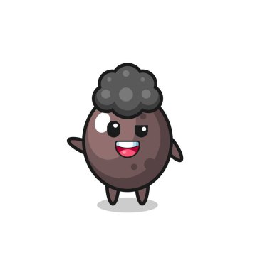black olive character as the afro boy , cute design