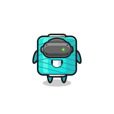 cute yarn spool using VR headset , cute design