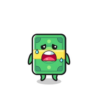 the fatigue cartoon of money , cute design