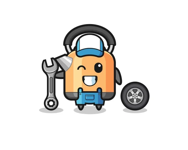 Kettle Character Mechanic Mascot Cute Design — Stockový vektor