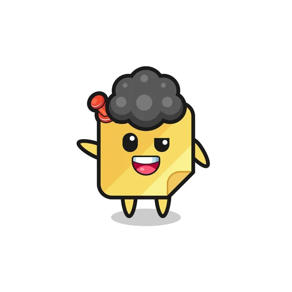 Sticky Notes Character Afro Boy Cute Design — ストックベクタ