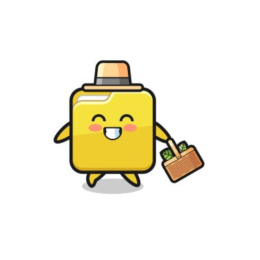 folder herbalist character searching a herbal , cute design