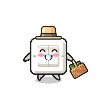 light switch herbalist character searching a herbal , cute design