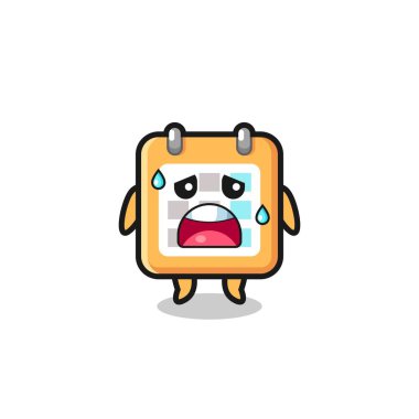 the fatigue cartoon of calendar , cute design
