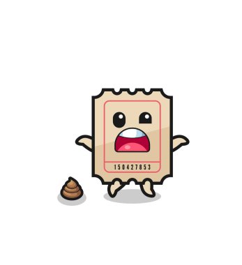 ticket earth surprised to meet poop , cute design