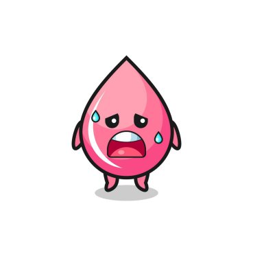 the fatigue cartoon of strawberry juice drop , cute design