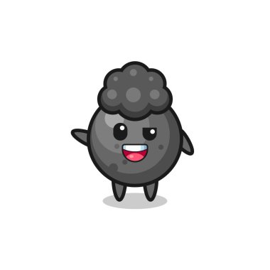 cannon ball character as the afro boy , cute design