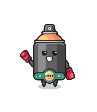spray paint boxer mascot character , cute design