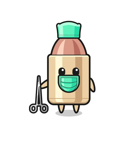 Surgeon Bullet Mascot Character Cute Design —  Vetores de Stock