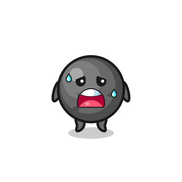 Fatigue Cartoon Cannon Ball Cute Design — Image vectorielle