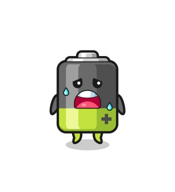 the fatigue cartoon of battery , cute design
