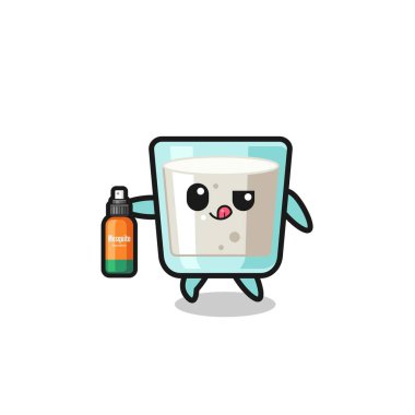 cute milk holding mosquito repellent , cute design