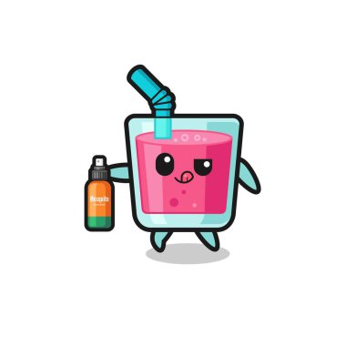 cute strawberry juice holding mosquito repellent , cute design