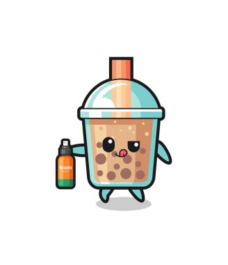 cute bubble tea holding mosquito repellent , cute design