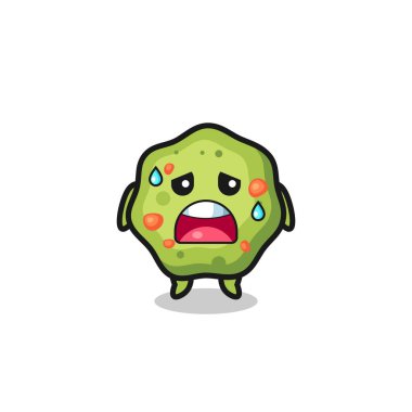 the fatigue cartoon of puke , cute design